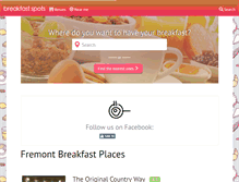 Tablet Screenshot of breakfastspots.com